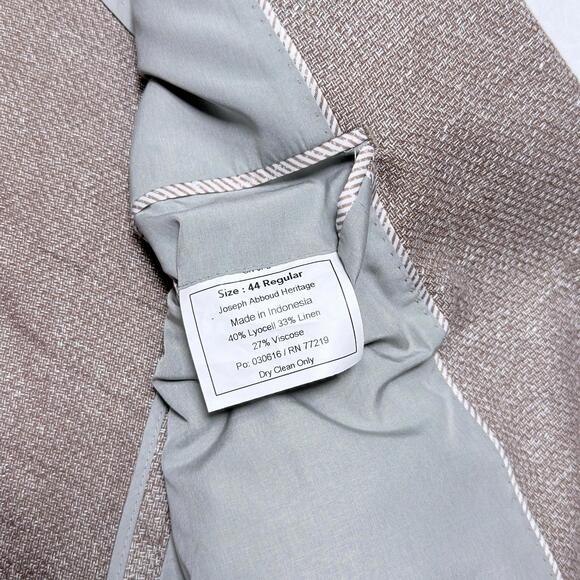 NWOT Joseph Abboud Blazer Sport Coat Mens 44R Modern Fit Linen Pink Mauve - Picture 7 of 9